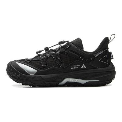 Li Ning Kids Outdoor Synthetic Leather Fabric Comfortable Shock Absorption Support Kids Shoes Black YKEV002-3