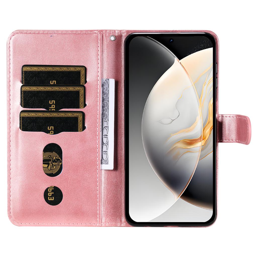 For TECNO Camon 30S Pro 4G/Camon 30S 4G Case Zipper Wallet Calf Texture PU Leather Phone Cover