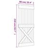 VidaXL Sliding Door and Hardware Kit 90x210 Cm Solid Pine, Interior Door, Interior Barn Door 3203001