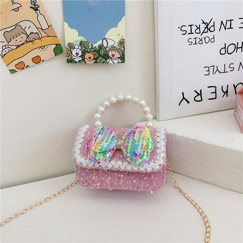 Stylish And Cute Beaded Crossbody Backpack For Girls Ideal For Preschool Use