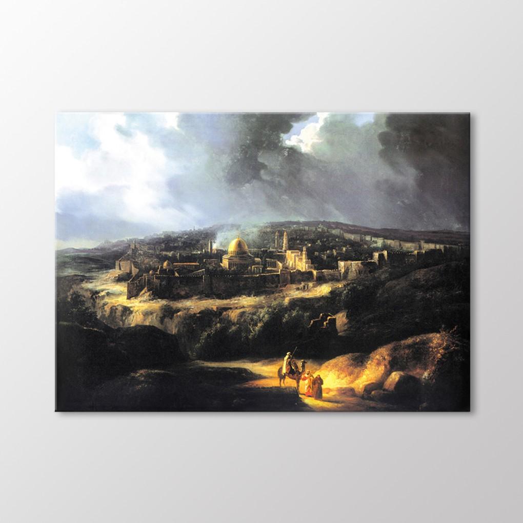 

Вид на Иерусалим со стороны долины Иосафата 1825 г. Живопись