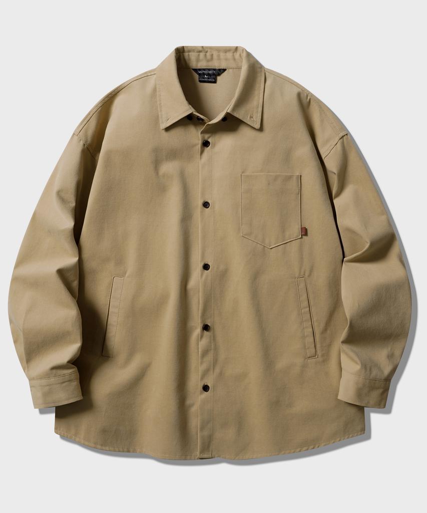 WV PROJECT Duff Oversized Peach Cotton Shirt Beige Mjls7774