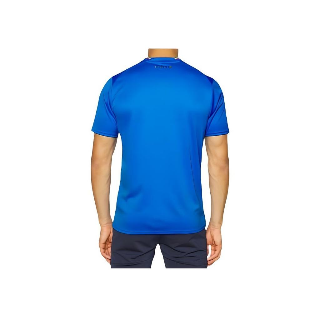 Puma Italy National Team Home Jersey Fan Edition Patchwork Print Round Neck Short Sleeve T-Shirt Men Tops Navy-Blue 765643-01