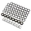 56PCS Skateboard Truck Hardware Kit Iron Spacers Axle Nuts and Speed Rings for Skateboard and Longboard