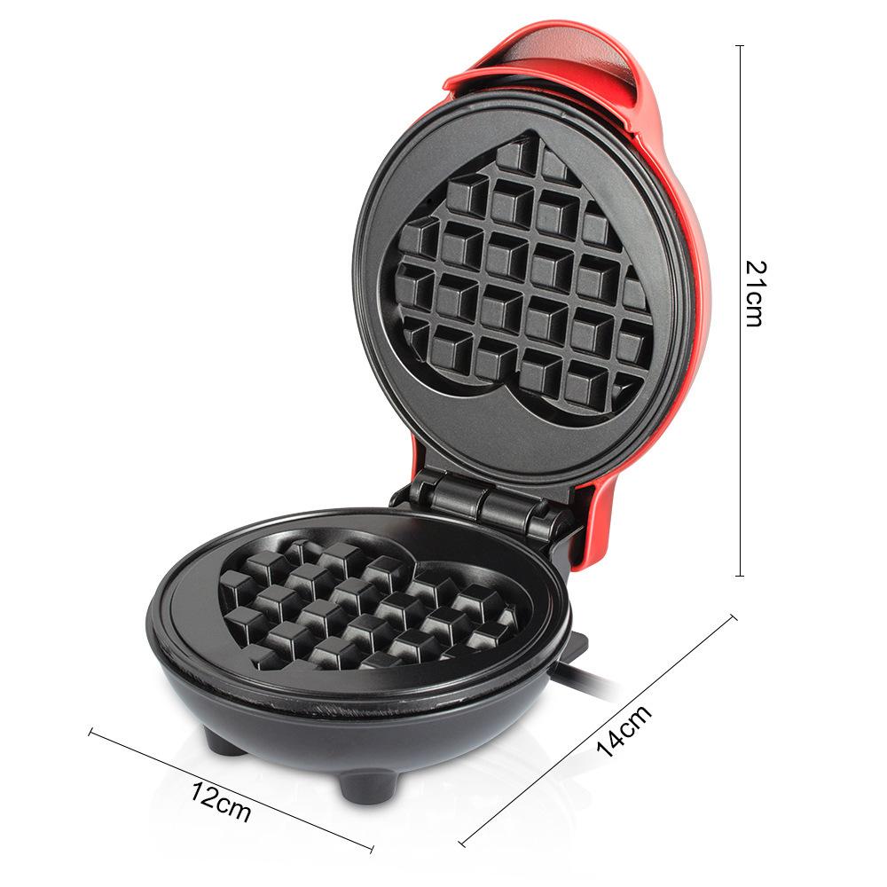 Heart-Shaped Mini Electric Waffle Maker for Home Use