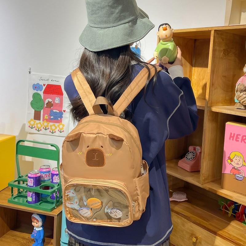 Schoolbag new cute cartoon kindergarten cute treasure small backpack cute Hanhan piggy personality sweet cool girl shopping