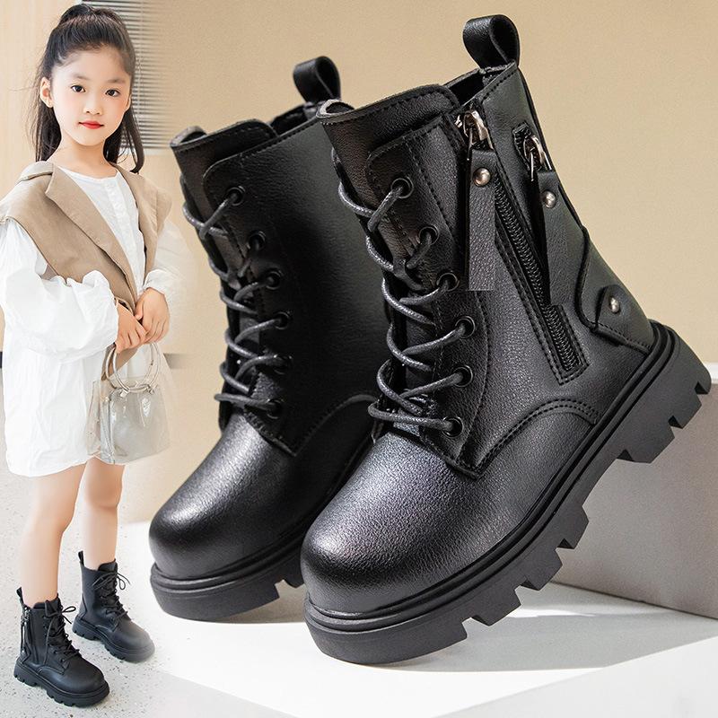 Mädchenstiefel Kinderschuhe Neuer Stil Niedrige Stiefel Rutschfeste Schuhe Einzelne Stiefel