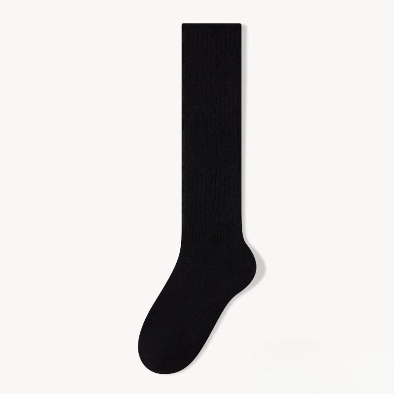 Solid-color Minimalist Pile Socks - Warm and Thick Winter and Autumn Wool Socks, Comfortable and Durable, Trendy Long-legged Socks