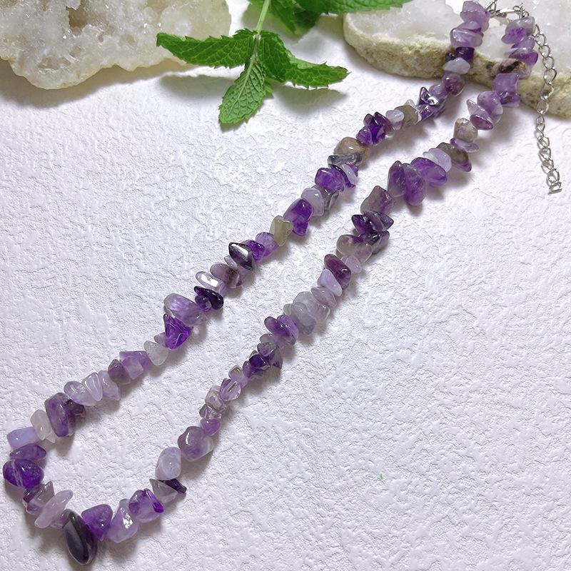 

Богемне агатове намисто-чокер з натуральної кришталевої крихти Pebble Necklace 5-8cm 20-38g