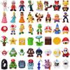 3-48Pcs/Set Mario Bros Princess Peach Bowser Goomba Figures Toys Cute Anime Donkey Kong Yodhi Boo Toad Model Doll Birthday Gifts