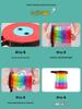 Rainbow Telescopic Adjustable Folding Stool for Leisure, Fishing, and Household Use