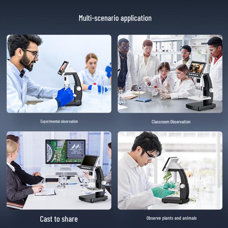 4.3" 1080P HD USB Digital Microscope for Industrial Repair Detection