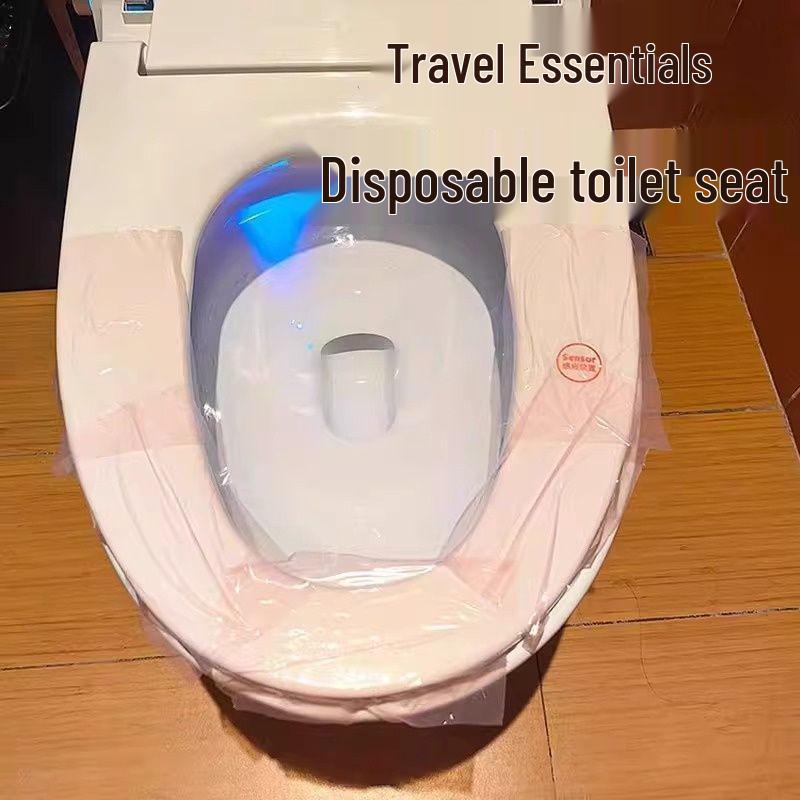 

Portable Tear-Off Disposable Blue Bath Film - Residue-Free Isolation for Travel & Hotel Use 1 Roll Pink