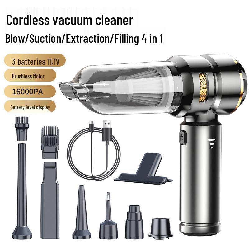 Three-Speed Wireless Car Vacuum Cleaner with High Suction and Power Display