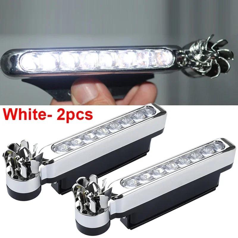 Rüzgar Enerjili Araba LED Gündüz Farları Yaratıcı Otomatik Yardımcı Aydınlatma Döner Fan Lambası Otomobil Gündüz Farları