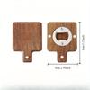 1pc Wooden Bottle Opener Circular Solid Wood Bottle Opener Magnetic Refrigerator Sticker Beer Bottle Opener