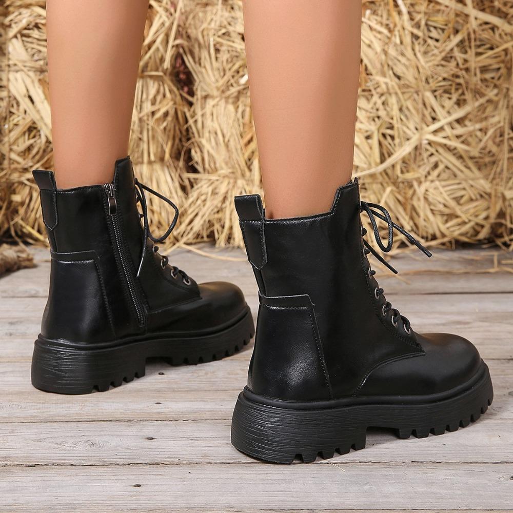 Fashion Autumn/winter New Women's Shoes Comfortable Fashion Women's Short Boots Mid-Heel Thick Heel Round Toe Chelsea Boots