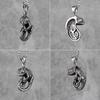 Chameleon Lizard Animal Mens Long Necklaces Pendants Chain HipHop Unique for Boy Male Stainless Steel Jewelry Creativity Gift