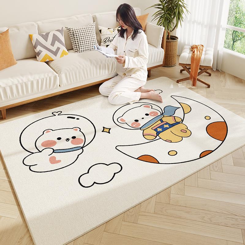 Modern Cartoon Space Rocket Carpet Living Room Carpet Children Room Crawling Rug Kitchen Bathroom Hallway Non-slip Floor Mat