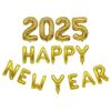 2025 Happy New Year Balloons Set Self-Sealing Aluminum Foil Balloons Happy New