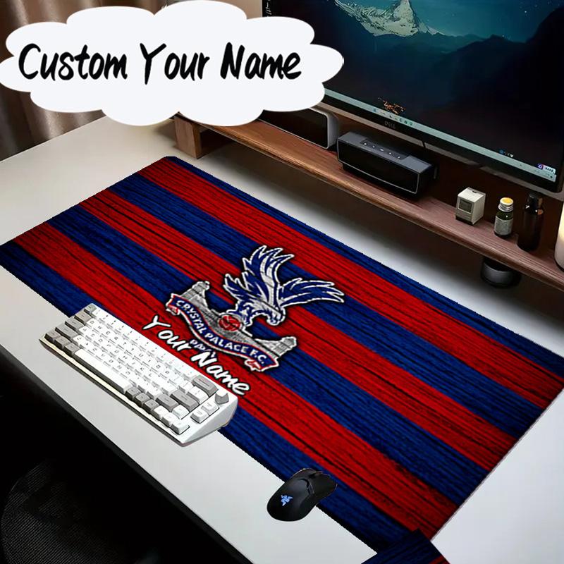 Custom Name Mouse Pad Crystal Palace Crest Design Mouse Pad, Gaming Mouse Pad, Keyboard Pad, Desk Decor for Computer Notebook Fan Birthday Gift