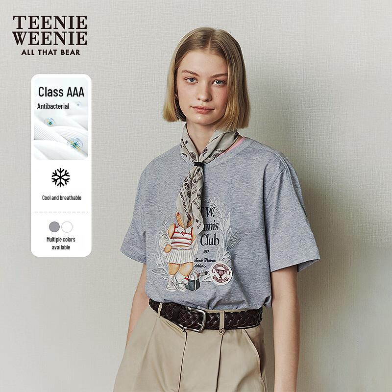 Teenie Weenie Antibacterial Cool-Feel Bear Graphic Round Neck T-Shirt M
