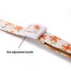 Leather-Lined Floral Cat Collar with Bell, Adjustable Size, Skin-Friendly