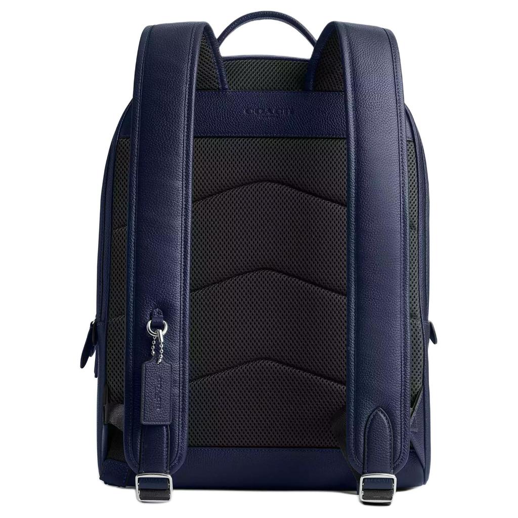Coach Charter 30 Logo Zip Closure Leather Backpack Large Men backpack Dark-Blue CV928-DEB