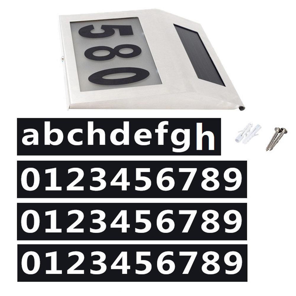 

House Number LED Solar Lamp Waterproof Outdoor House Address Number Sign Lights Solar Powered Outdoor Wall Lighting