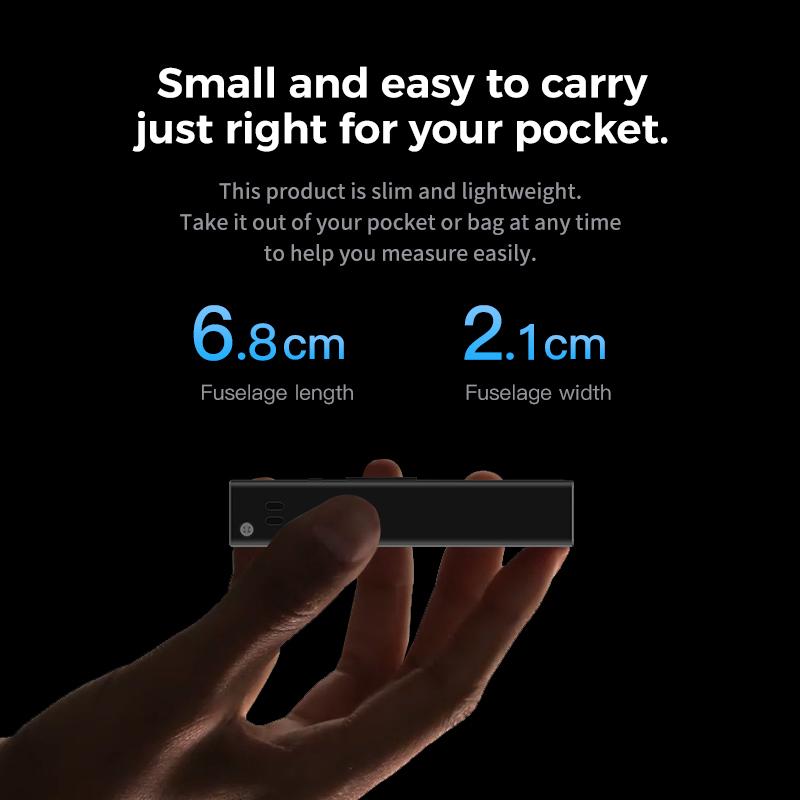 30M Mini Laser Distance Meter USB Rechargeable Infrared Range Finder Digital Laser Tape Measure for Building Measurement & Home