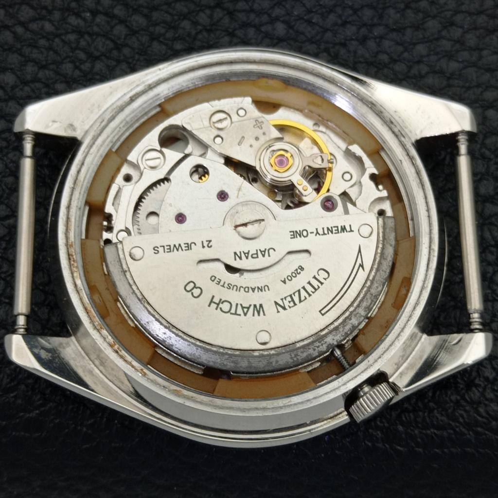 CITIZEN AUTOMATIC 8200 VINTAGE JAPAN MENS BLUE COLOR DIAL WATCH a500238-2 R151b-a500238
