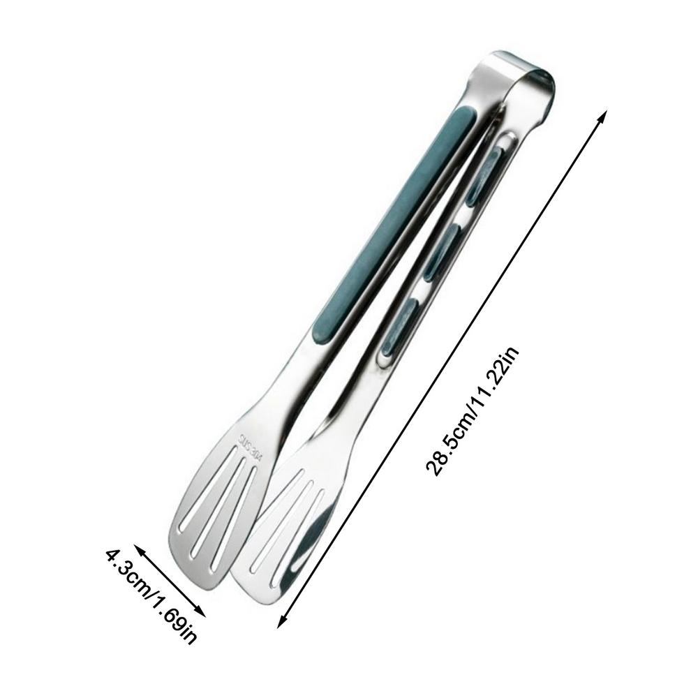 Servierzange für Speisen, kleine Servierzange aus lebensmittelechtem Edelstahl, hitzebeständig, spülmaschinenfest, ideal für Buffets
