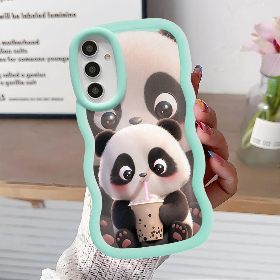 Soft Phone Cover Case for Samsung Galaxy A21s A52 A15 A11 A16 A14 A12 A13 A33 A06 A23 A53 A03 A22 A05 A04 Cute Panda