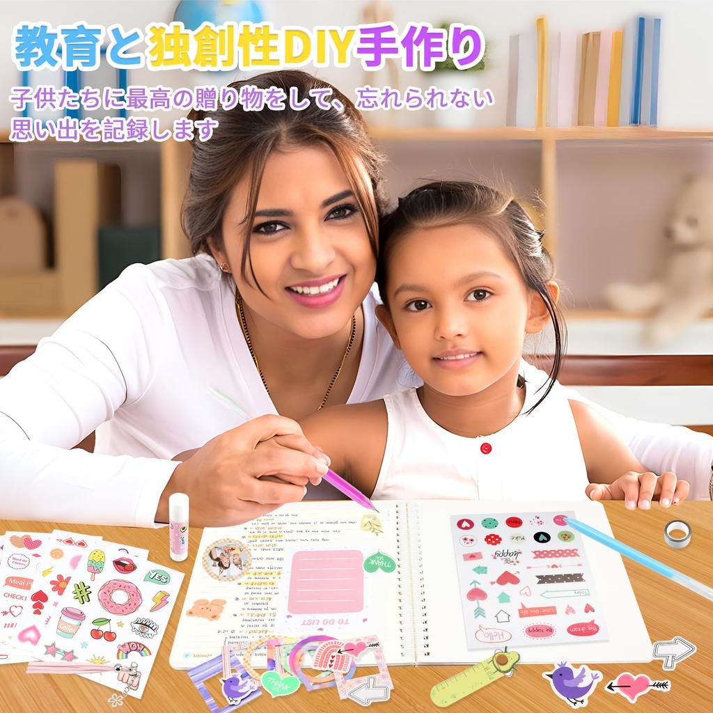 MITUKE Stationery Set for Diary Notebook Elementary School Girl Scrapbook System Blank Planner Kit Girls Set, Set, Gift, Kit, Journal, Diary,