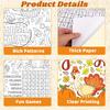 Thanksgiving Giant Coloring Poster, Paper Fall Turkey Themed Tablecloth for Party, Family Activities Games Crafts Gifts Decorations, 30 x 72 Inches