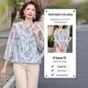 Mom's Summer Chiffon Two-Piece: Stylish Middle-Aged & Elderly Women's Shirt Set