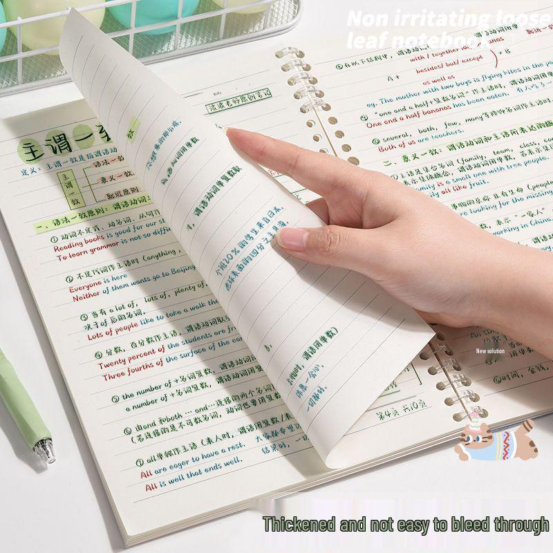 Öğrenci Özel A5 Spiral Ciltli Sevimli Hayvan Desenli Çıkarılabilir Sayfalı Defter