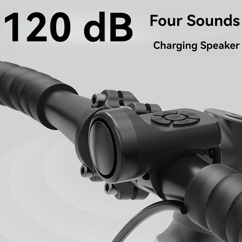USB-Lade-Fahrrad-Elektroklingel 120 DB Radfahren Bell Fahrrad-Elektro-Hupe Fahrrad-Zubehör