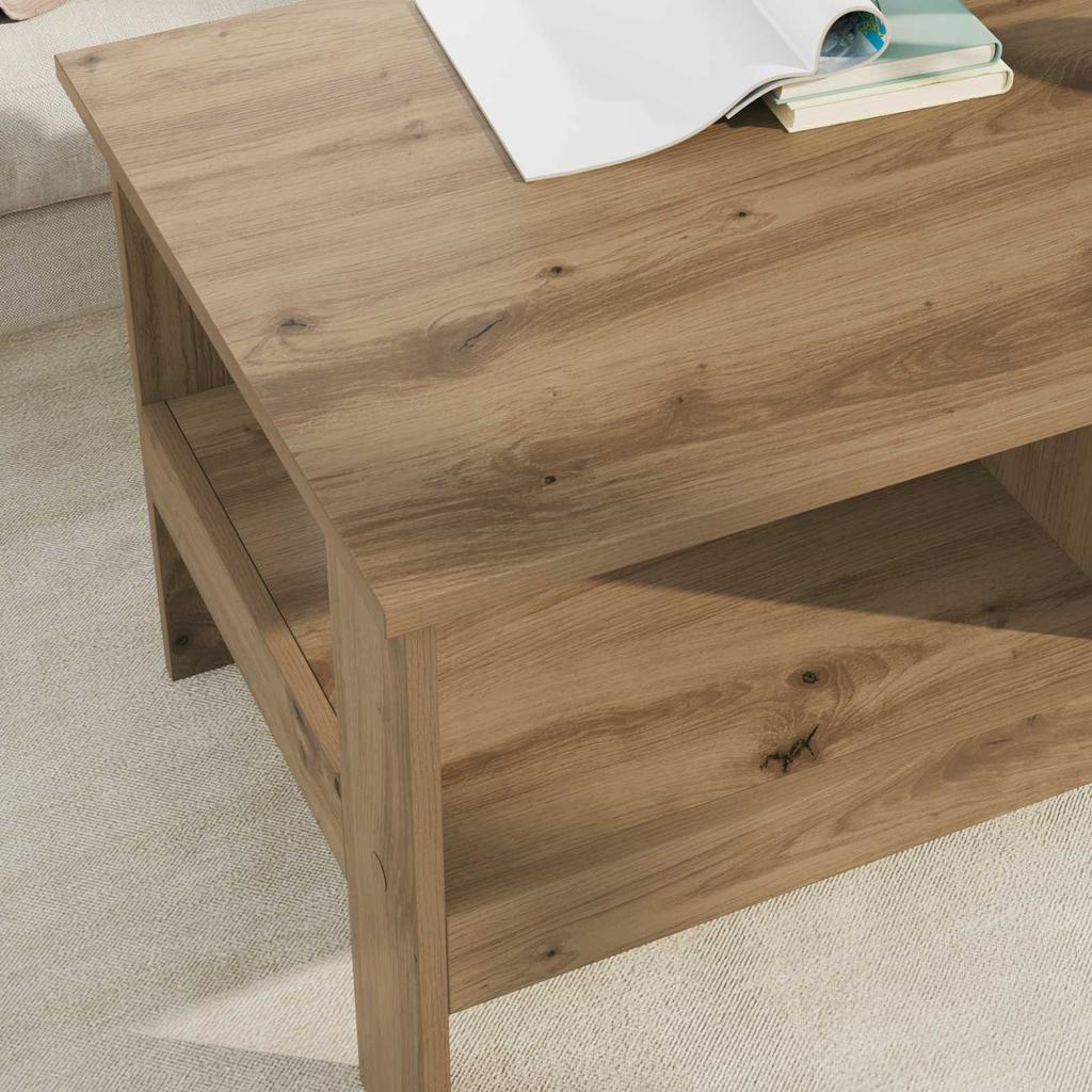 Coffee Table Artisan Oak 90 X 50 X 45 Cm Engineered Wood