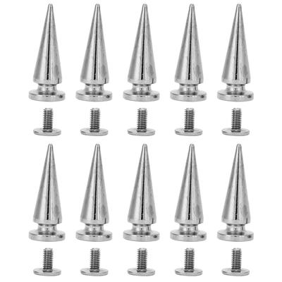 10set 10*26mm Copper Bullet Rivet Metal Stud with Screw Set for DIY Leather Craft Bag Shoe