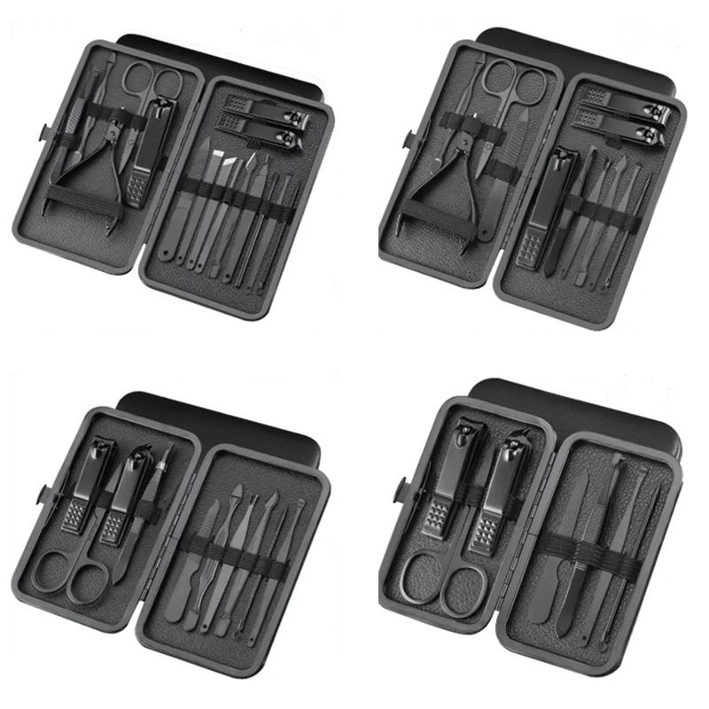 Easy To Clean Stainless Steel Manicure Set 4-18Pcs Professional Nail Clipper Kit for Daily Nail Care