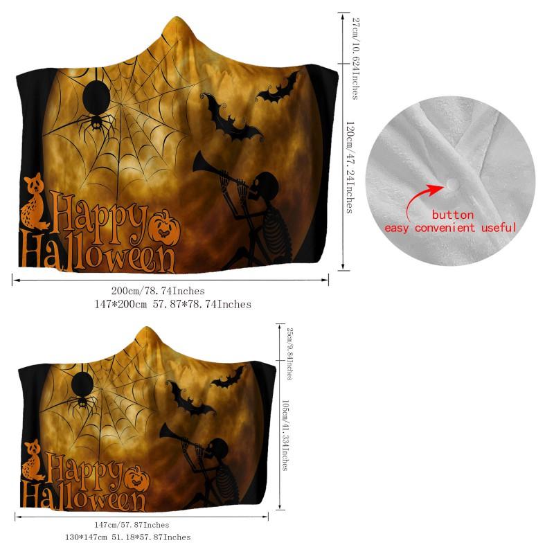 Hooded Blanket Cape Throw Adults Cozy Fleece Sleep Cover Halloween Costume Accessory Winter Snuggle
