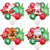Cartoon Santa Claus Foil Balloon Set for Christmas Party Decoration