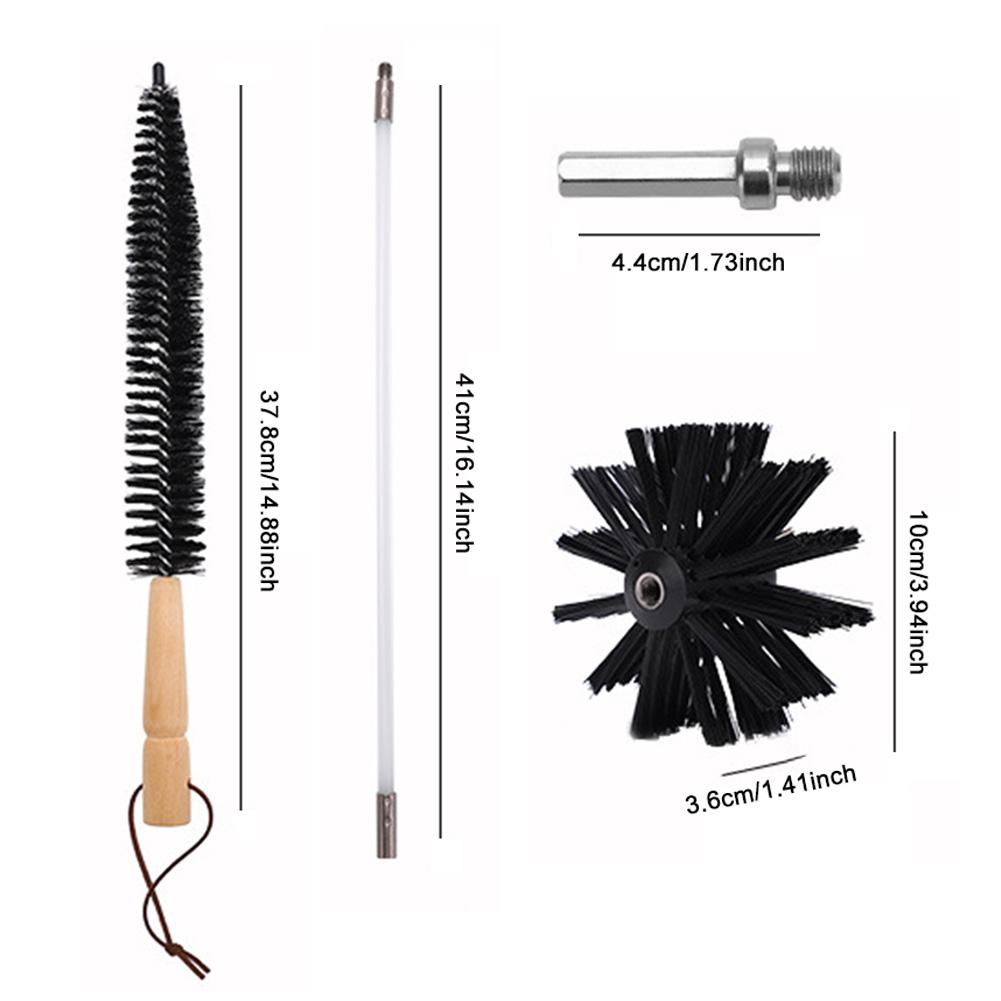 Flexible Chimney Sweep Set Multifunctional Chimney Dryer Pipe Inner Wall Cleaning Brush Fireplace Drier Vent Lint Sweeping Tools