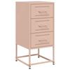 VidaXL Table de chevet rose 36x39x78 cm acier, armoire, armoire latérale, meuble de chambre à coucher, table de chevet, 846580