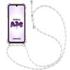 Silicone Case for Samsung Galaxy A34 5G - Shockproof, Anti-scratch, Transparent with White Cord