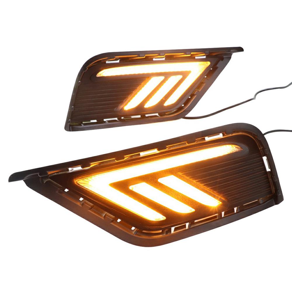 

1 Pair for Tharu 2019 Car LED Daytime Running Lights with 3 Lighting Colors Type A