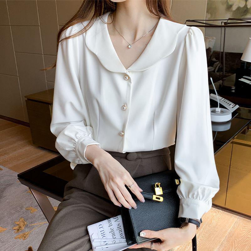 2024 Spring & Autumn Loose Sweet Style Age-Reducing Long Sleeve Top