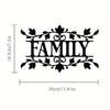 1 Metallschild mit der Aufschrift „Familie“ – elegante Wanddekoration für das Esszimmer – stilvolle Wandkunst für die Familie – individuelle Wortkunst aus Metall – perfekte Heimdekoration