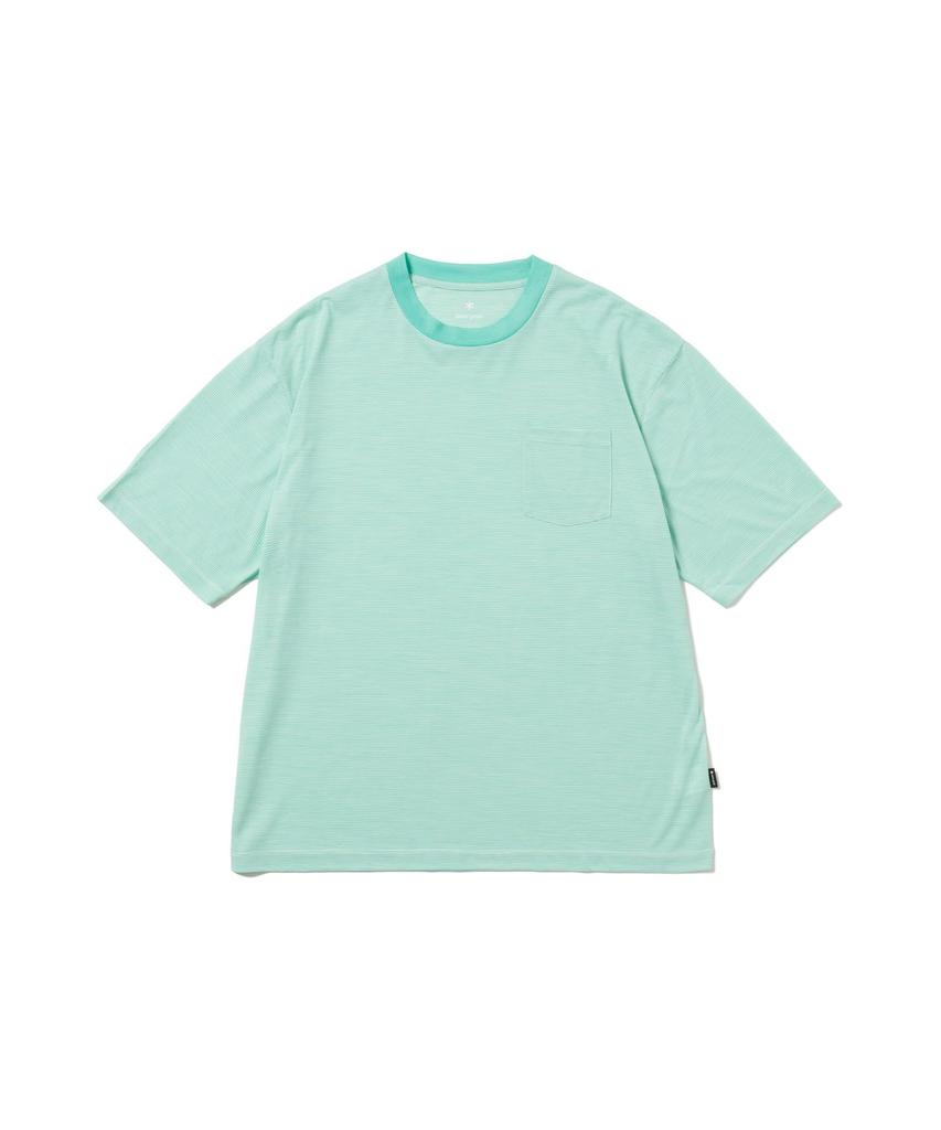 Summer Wool Stripe Short Sleeve LIGHT GREEN M [Snow Peak] T-Shirt CS-26SU009 T-shirt T-shirt Men's Women's